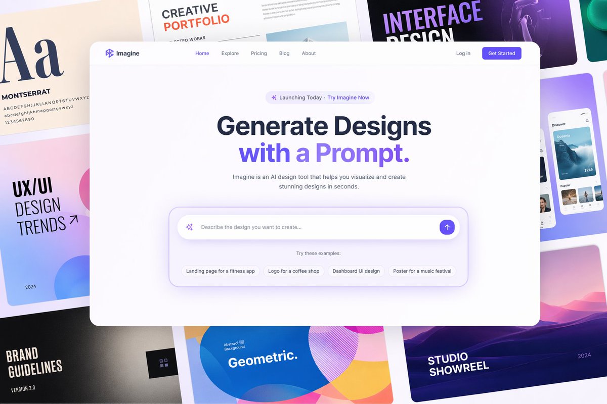 现代 SaaS 首页设计板