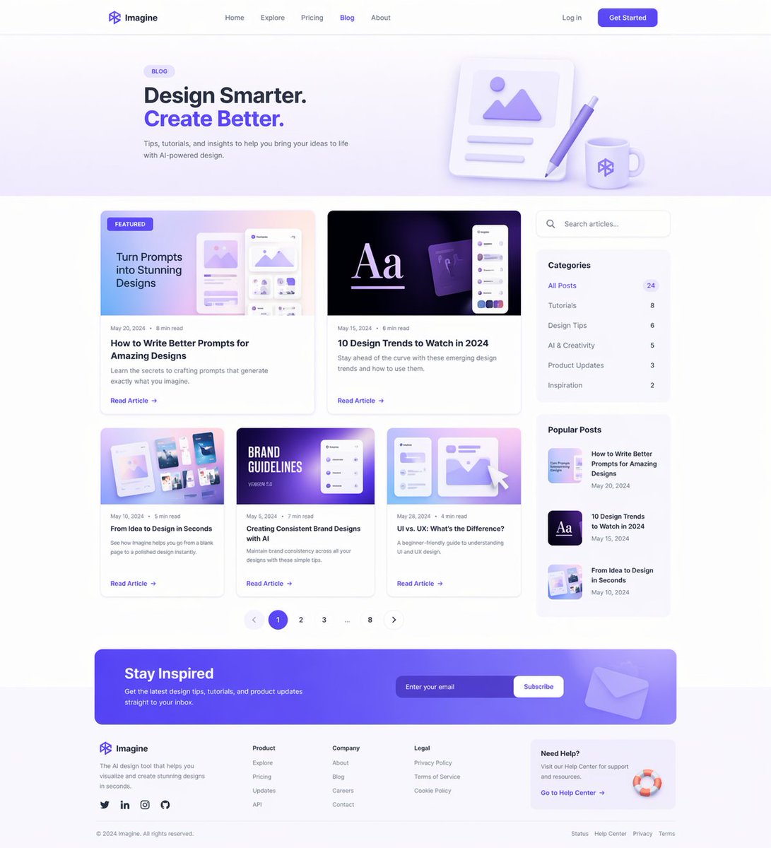 现代 SaaS 首页设计板 3