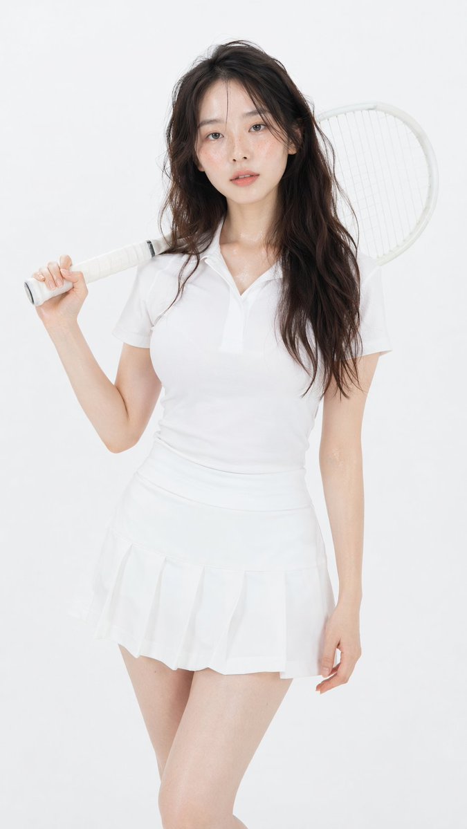 白色影棚网球编辑人像