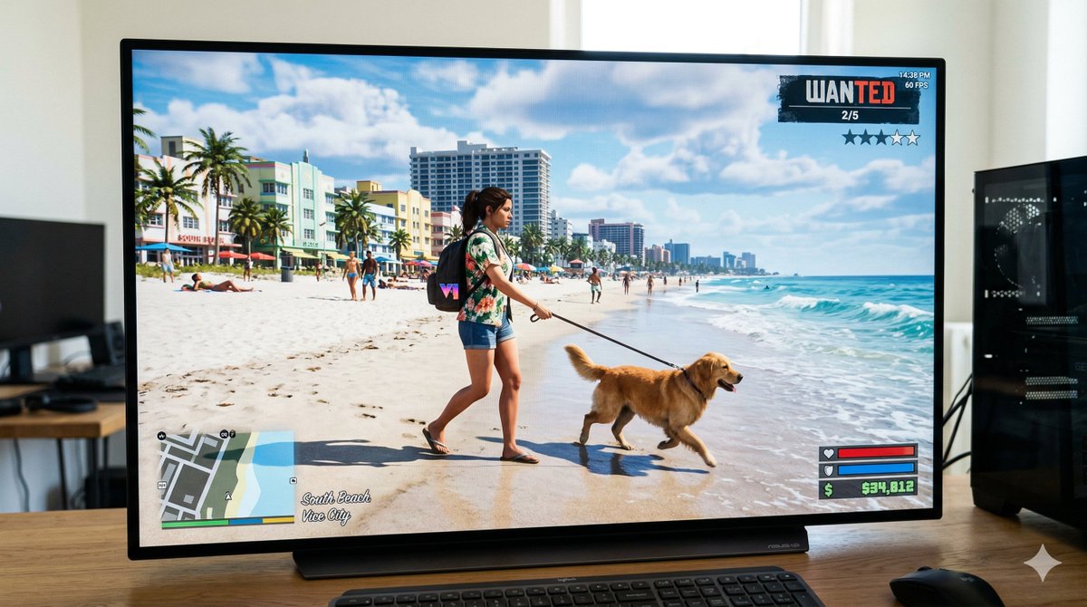 GTA 6 游戏内画面显示器镜头