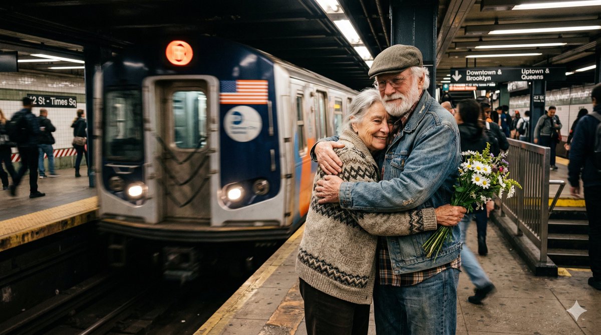 iPhone 原生感地铁拥抱情侣