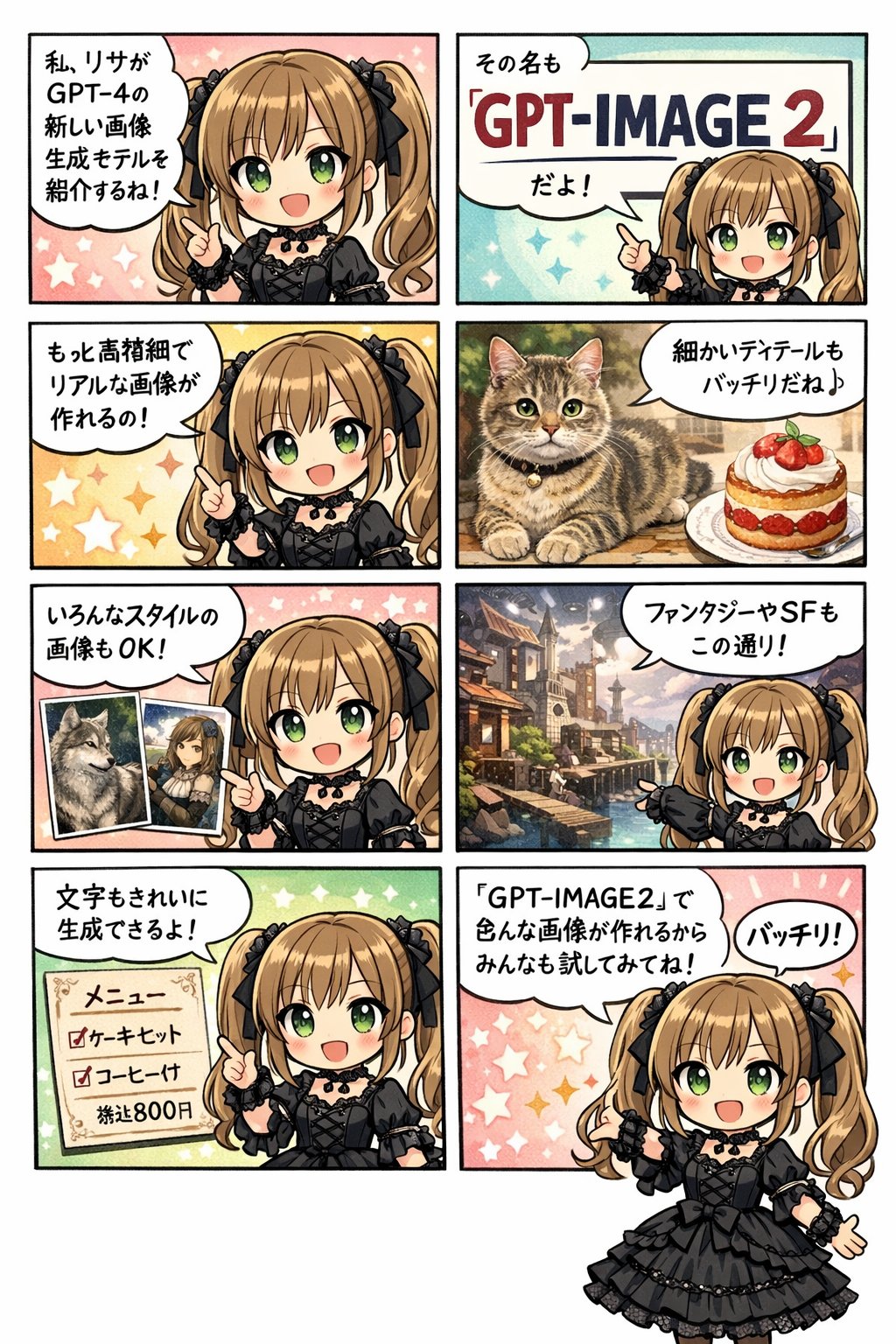 Gothic Twin Tail Lisa Comic Page