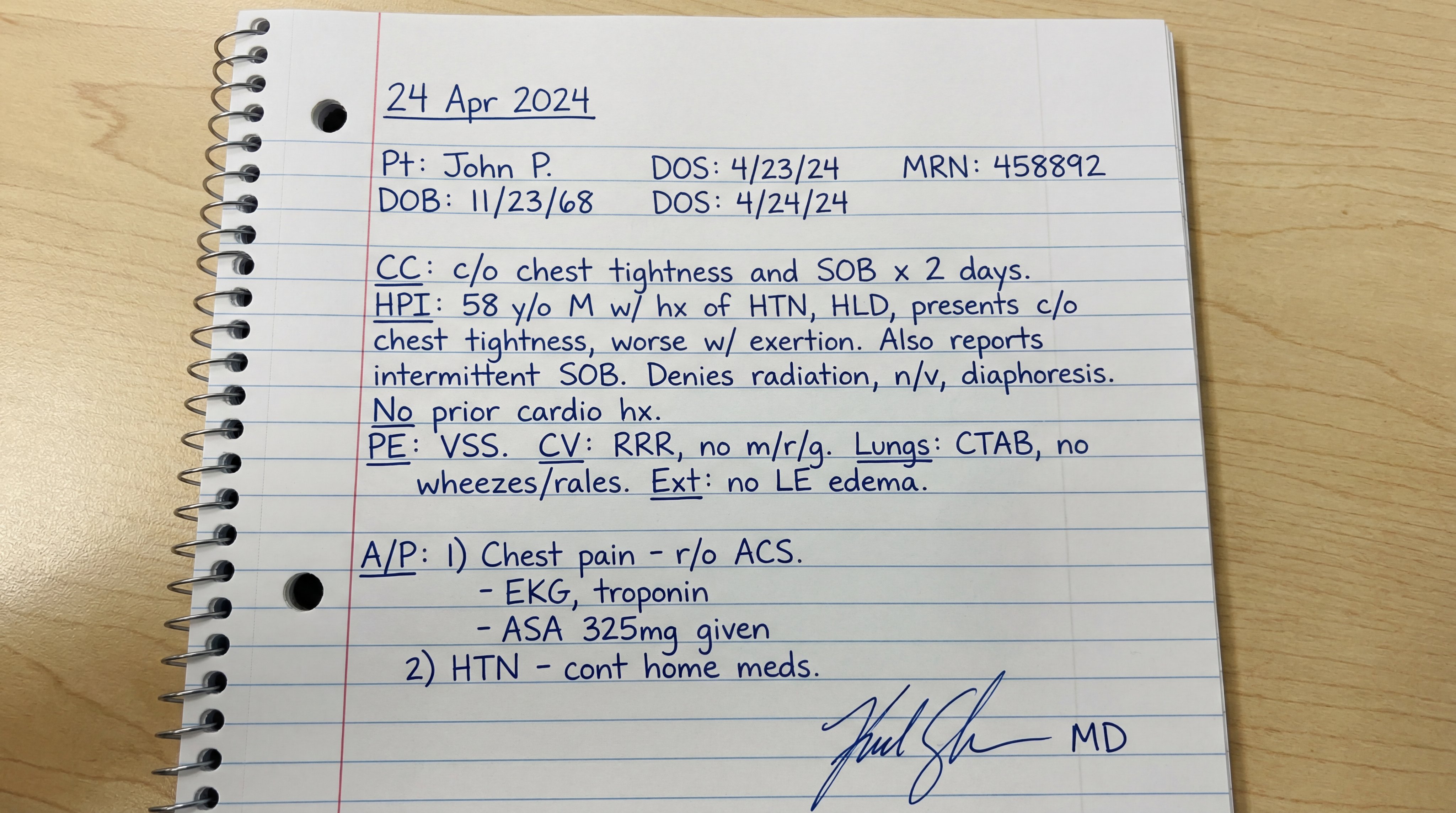Handwritten Medical Notes Notebook 2