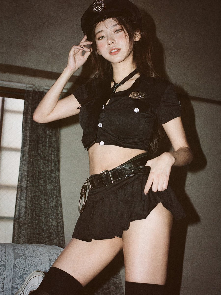 Analog 35mm Police Fashion Portrait