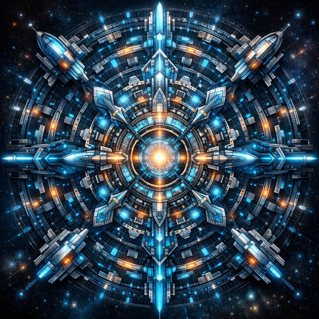 未来感曼荼罗插画 - GPTIMG2.ai image 1