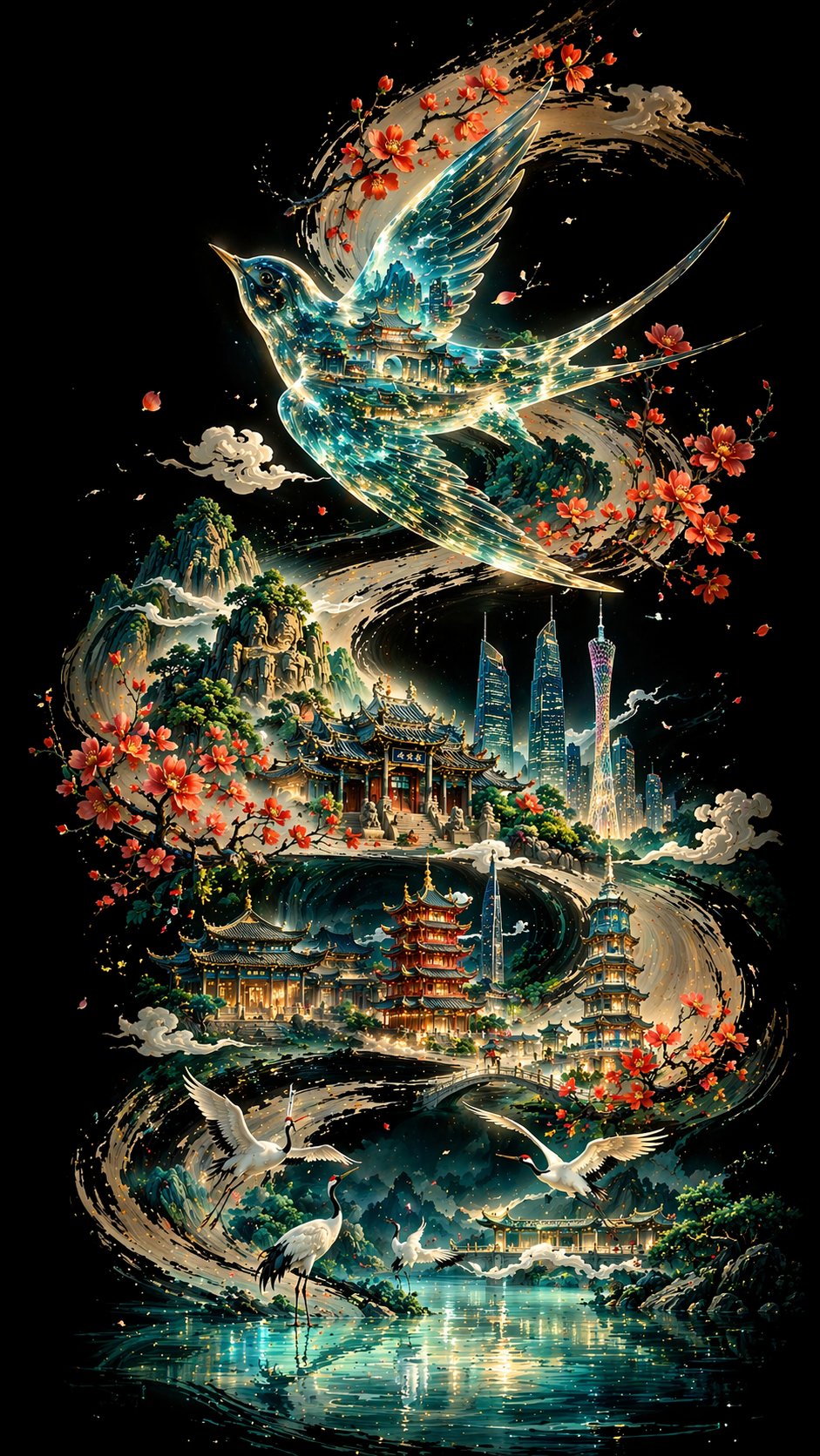 Guangzhou City Impression Swallow Poster