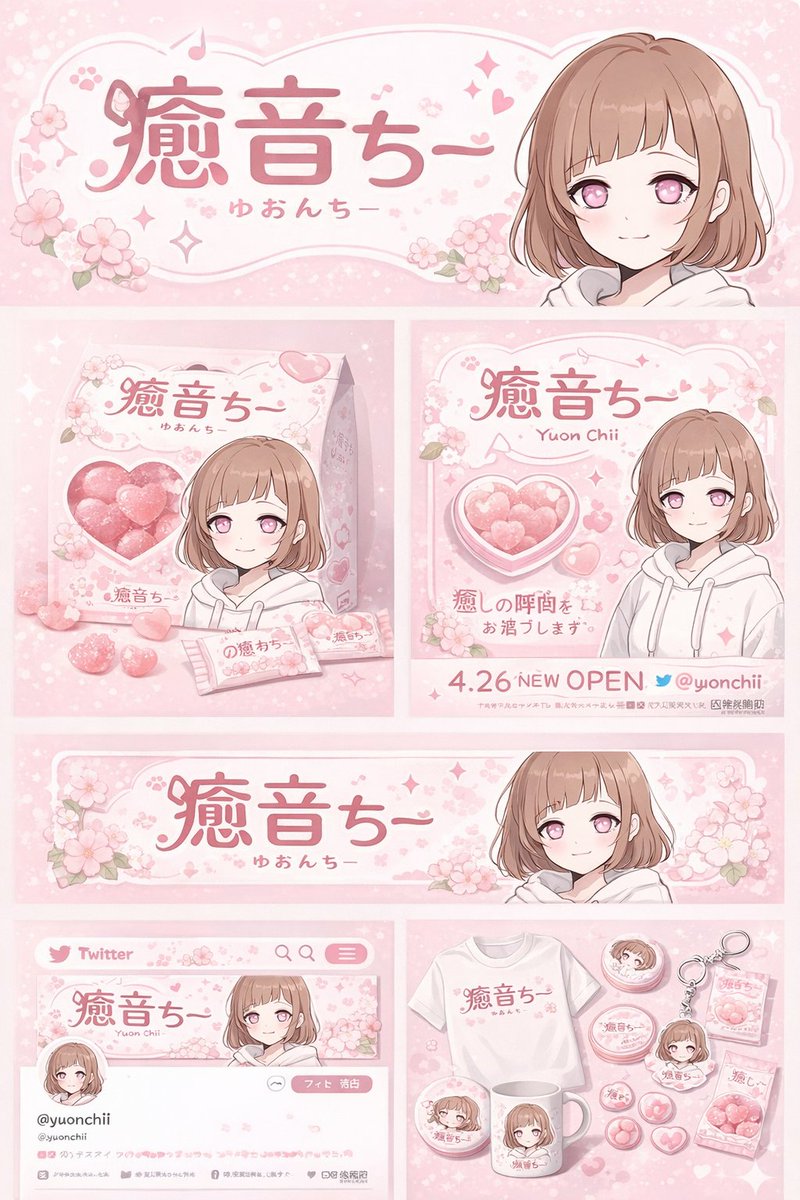 Product Marketing Anime Character Brand Identity Merch Board
