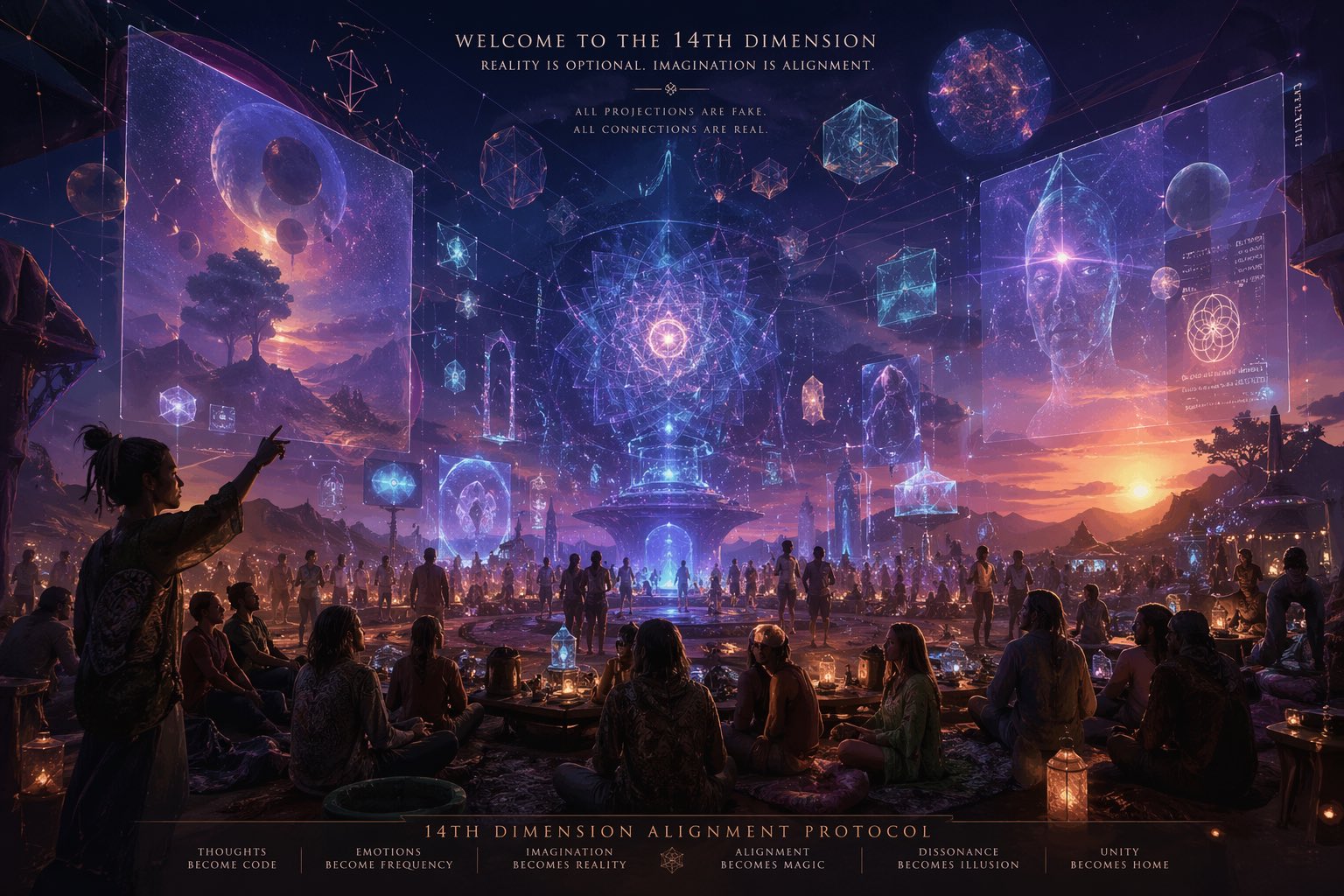 第十四维度黄昏聚会 - GPTIMG2.ai image 1