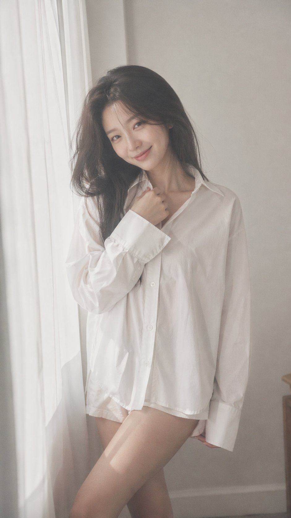 Soft Black Mist Korean Idol Portrait