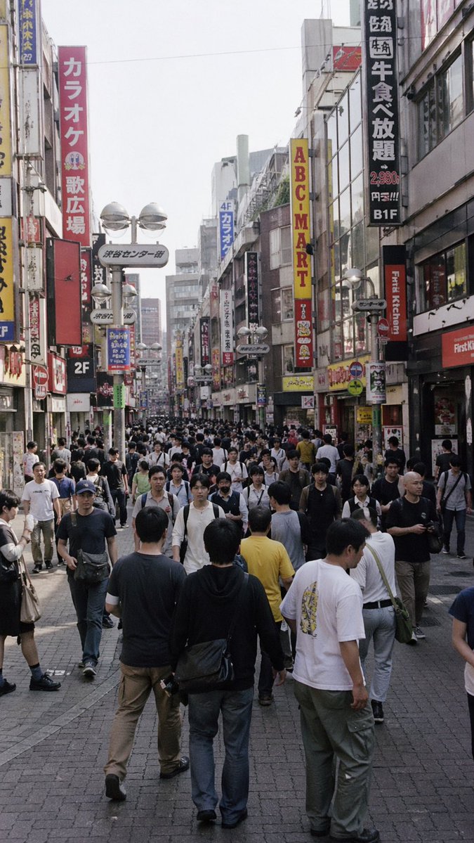 Early Heisei Shibuya Center Gai Street
