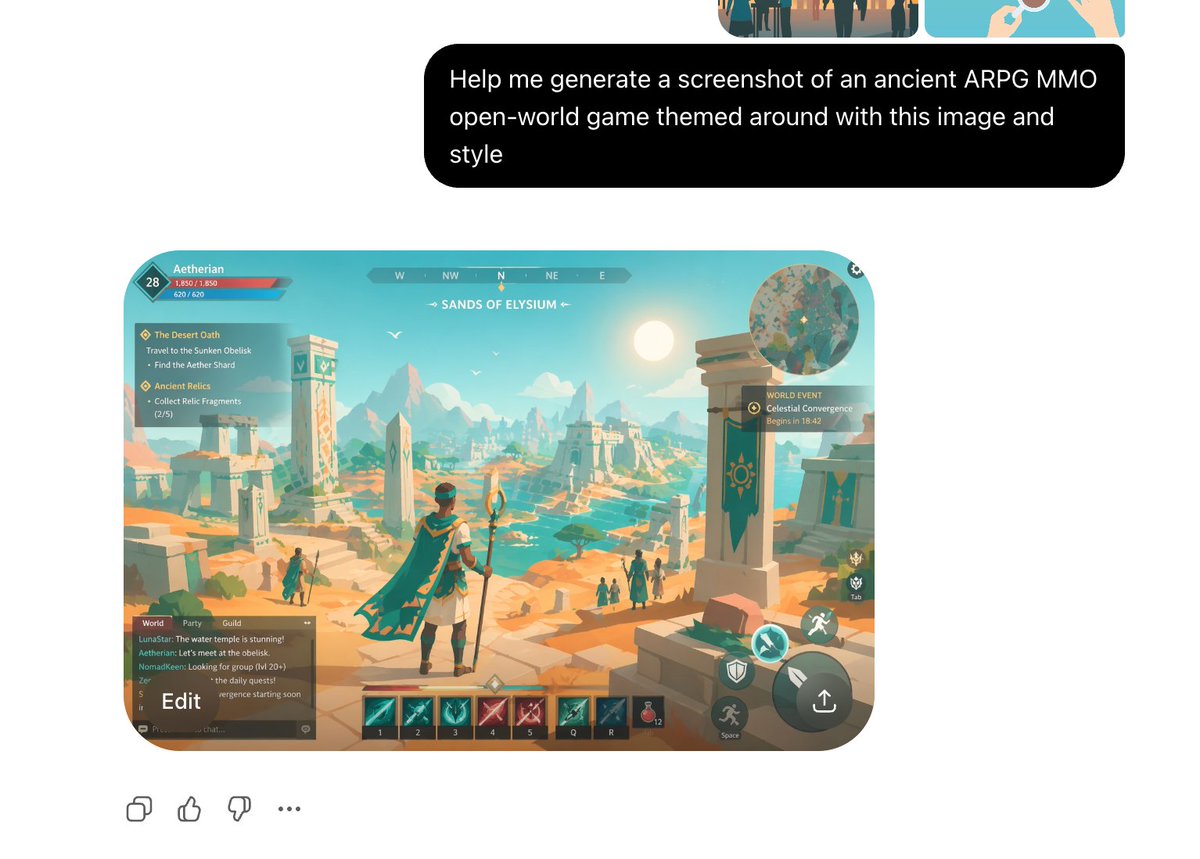 古代角色扮演 MMO 截图 - GPTIMG2.ai image 1