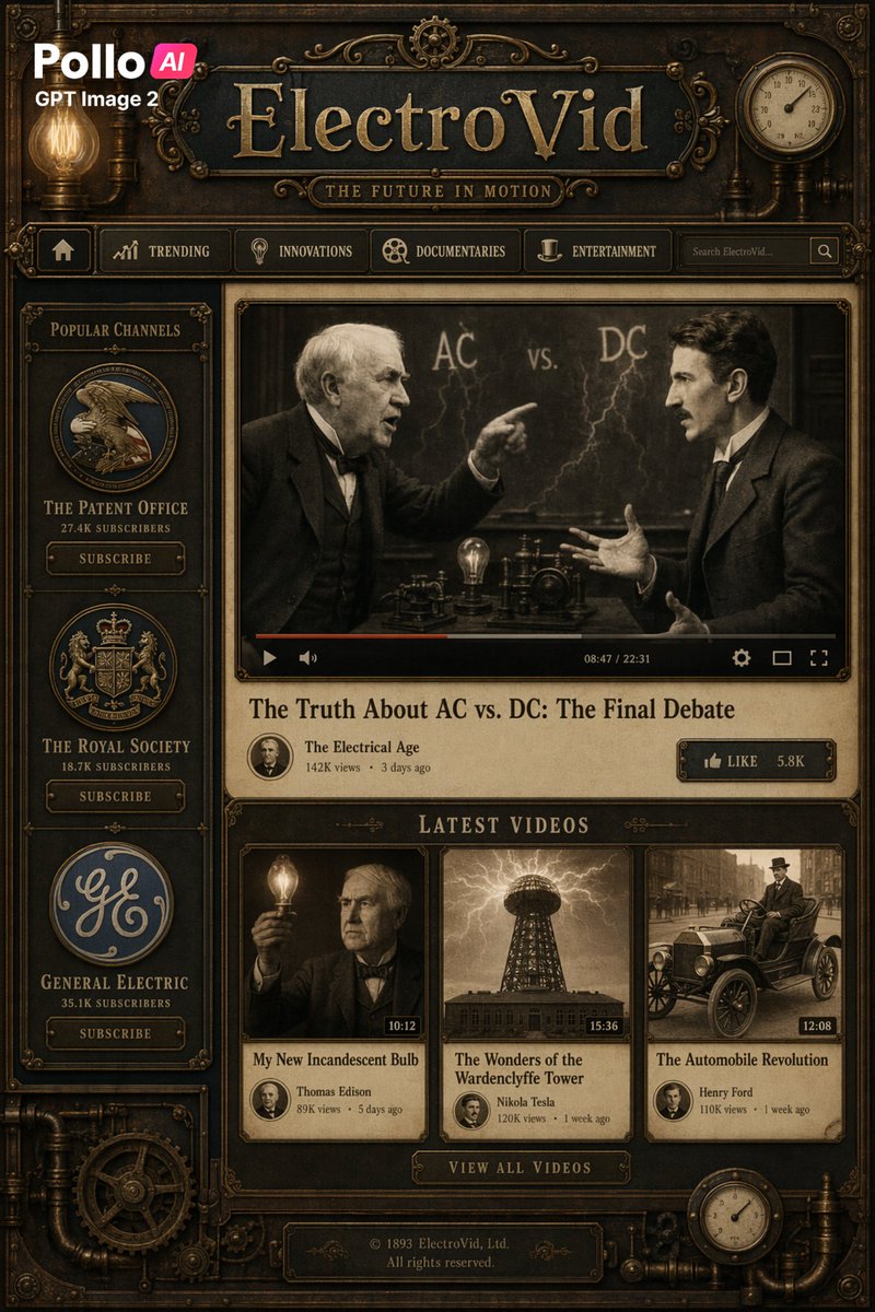 Youtube Thumbnail Steampunk Electrovid Homepage