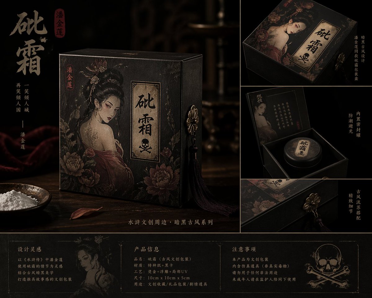 E Commerce Main Image Dark Ancient Chinese Style Packaging