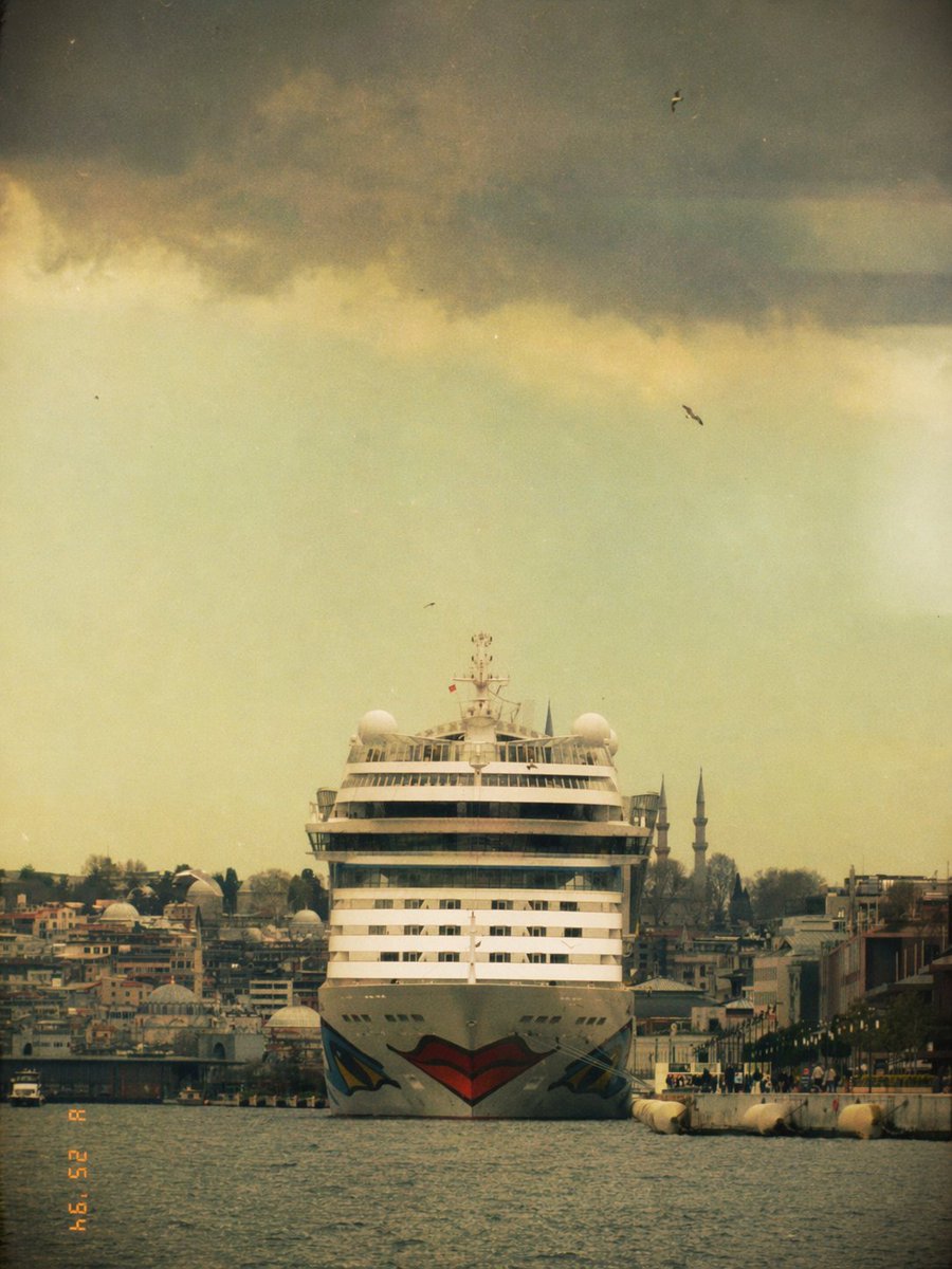 Social Media Post Vintage Cruise Ship In Istanbul