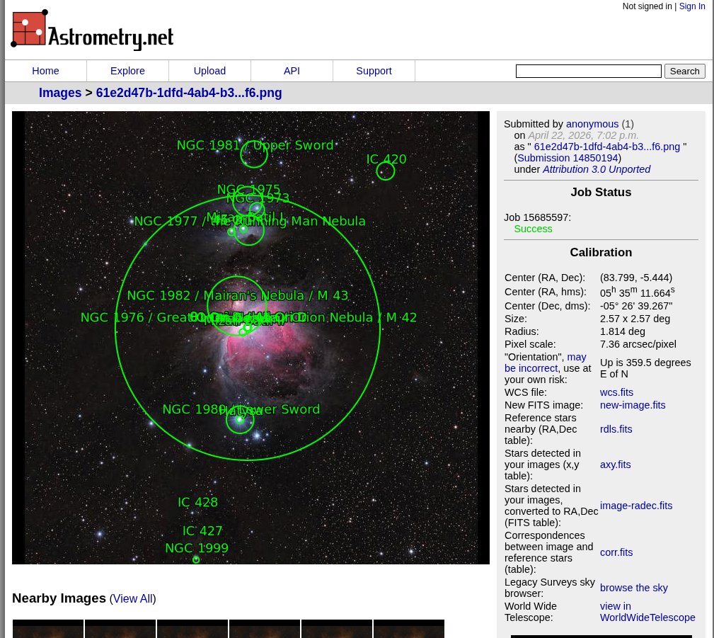 Social Media Post Astronomical Orion Nebula Generation 2