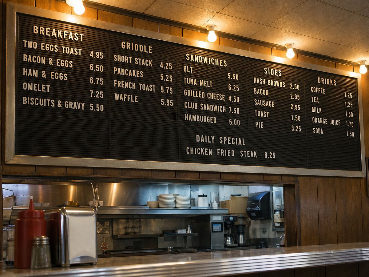 Social Media Post Transform Train Scene Into Vintage Diner