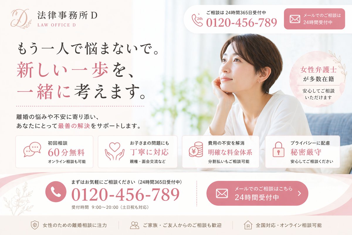 Product Marketing Elegant Japanese Divorce Law Lp Hero