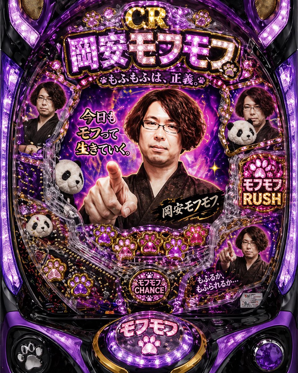 Social Media Post Absurd Purple Mofumofu Pachinko Machine