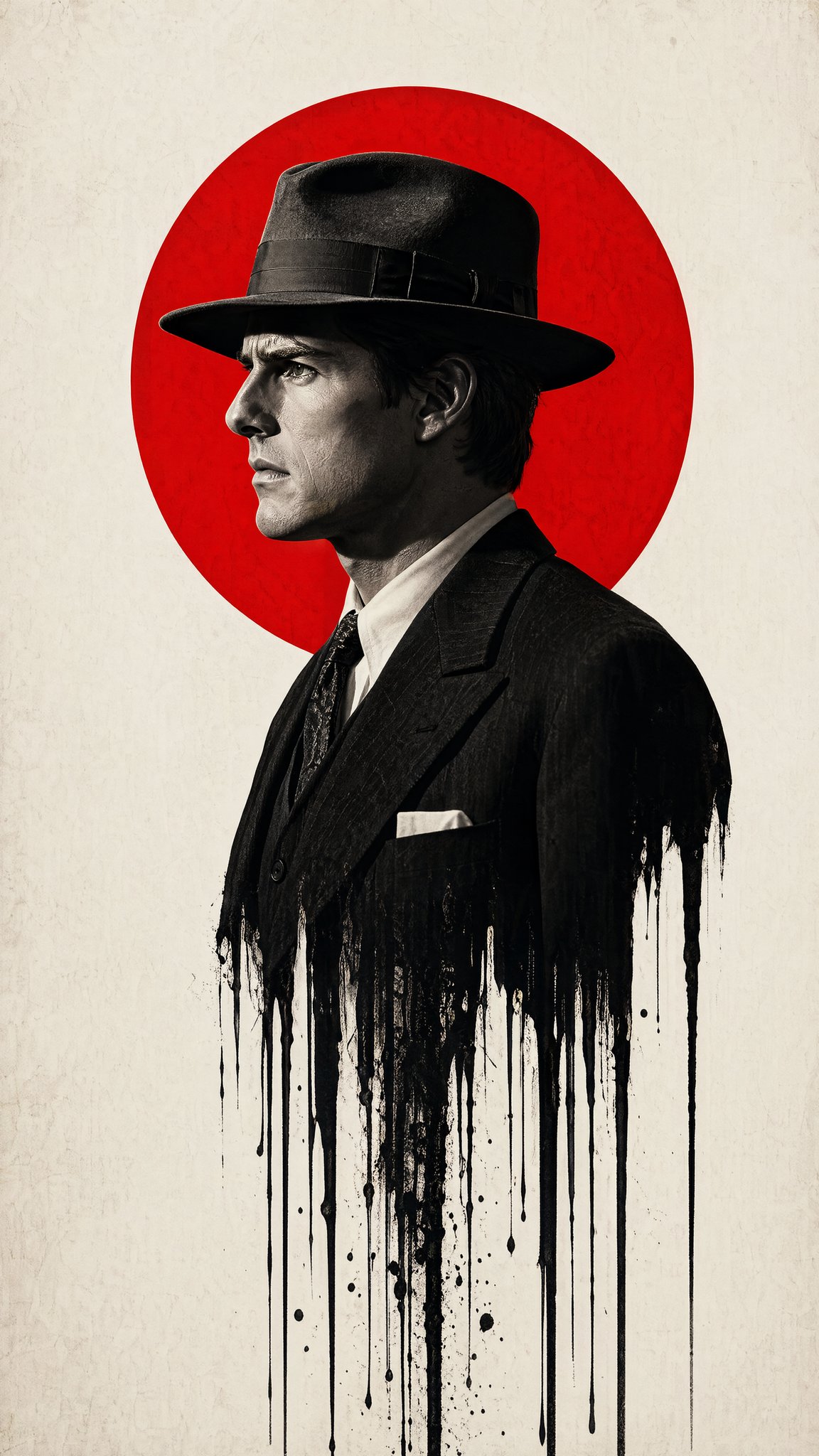 Noir Fedora Red Circle Poster 4