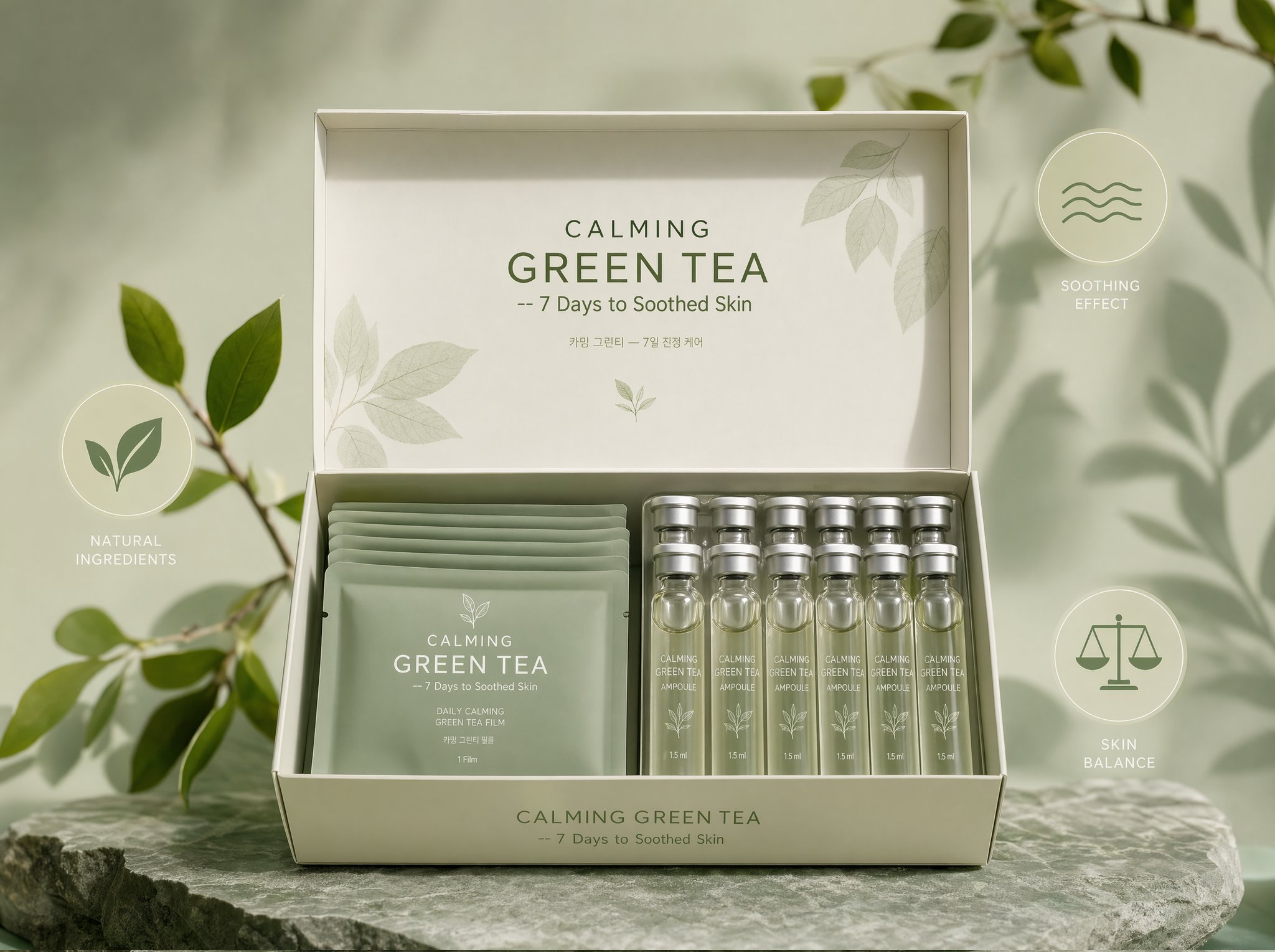 绿茶面膜套装产品图 - GPTIMG2.ai image 1