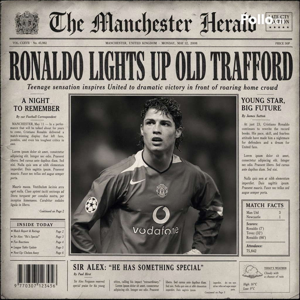 Vintage Newspaper Front Page 2