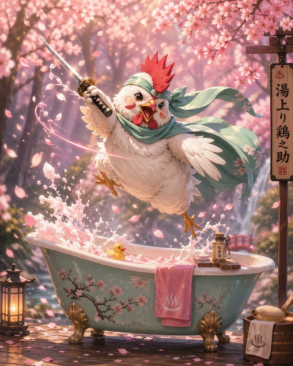 动漫鸡武士刀肖像 - GPTIMG2.ai image 1
