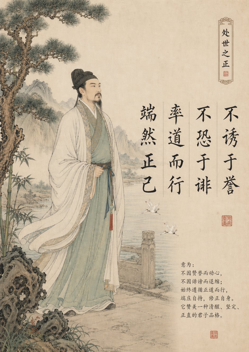 宋代工笔格言画 - GPTIMG2.ai image 1