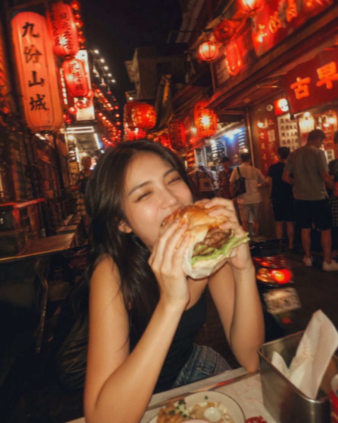 Out Focus Amateur Snapshot Asian Supermodel Standing 2