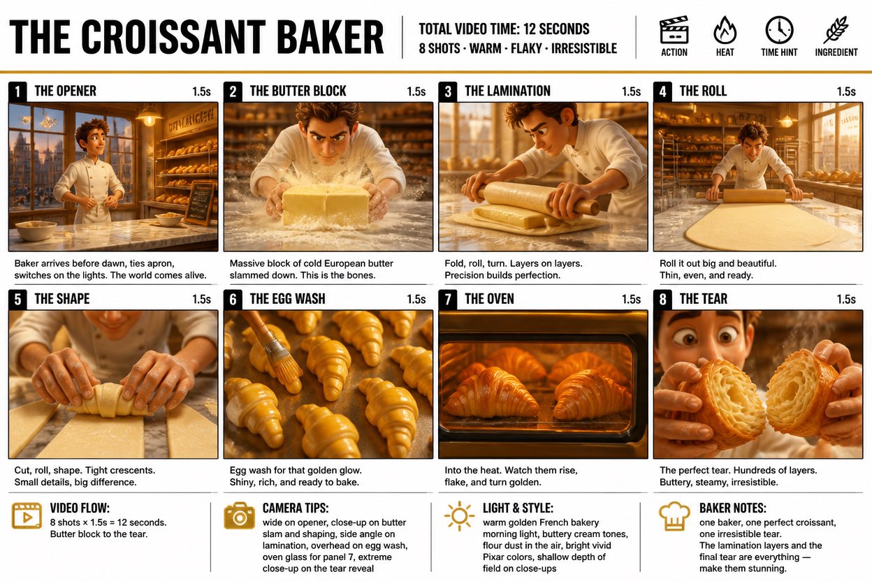 Create Crisp Clean Infographic Storyboard Poster Croissant