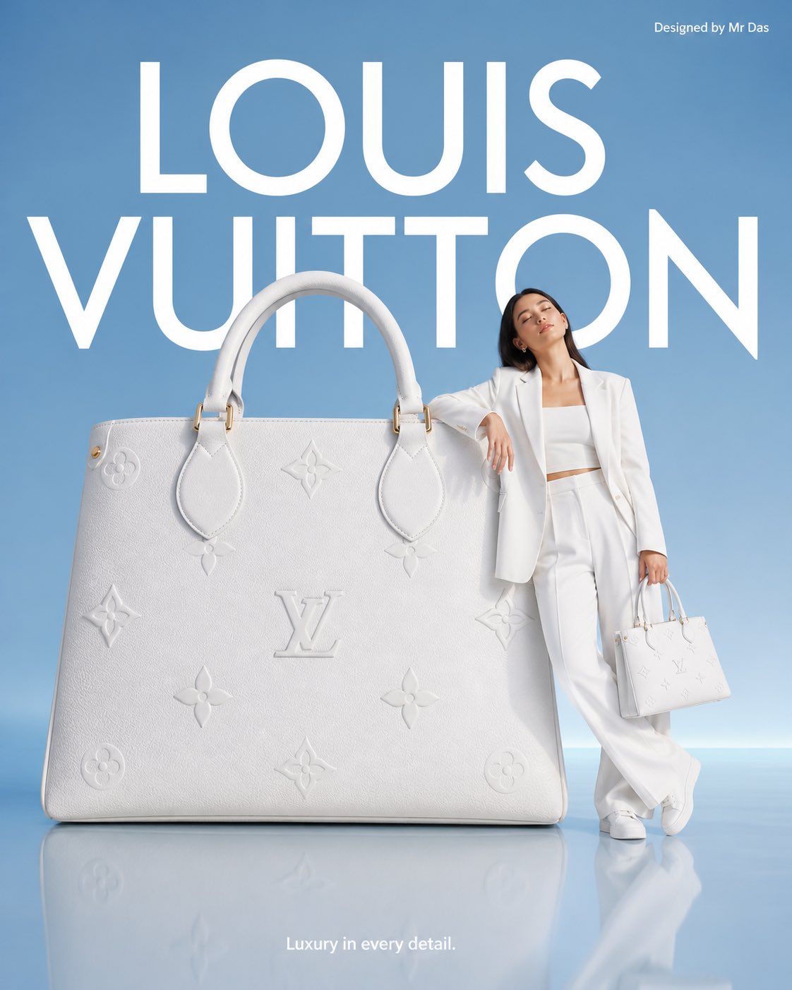 Minimalist Commercial Ad Featuring Oversized White Louis