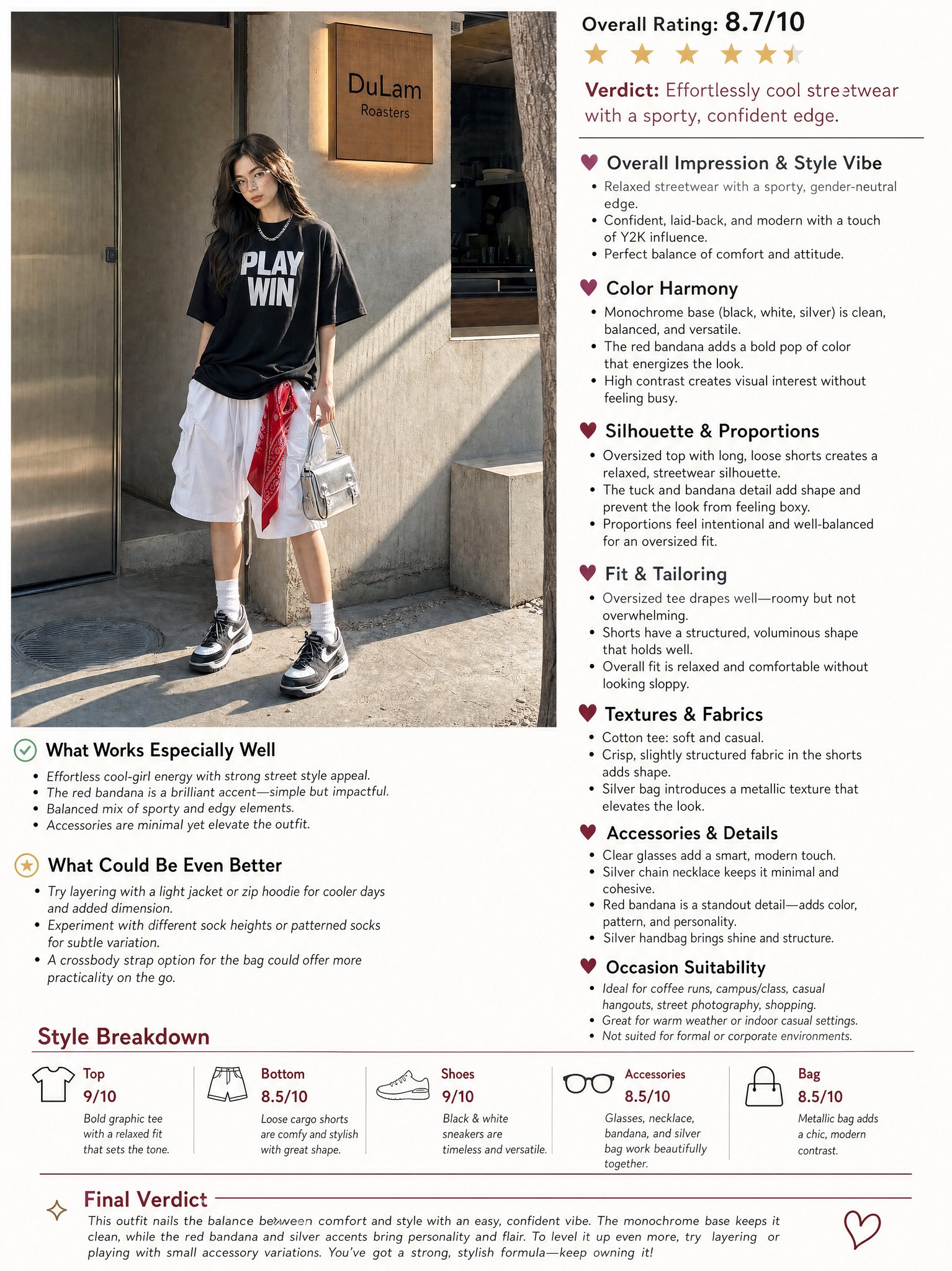 Analyze Outfit This Image Detailed Nuanced Way