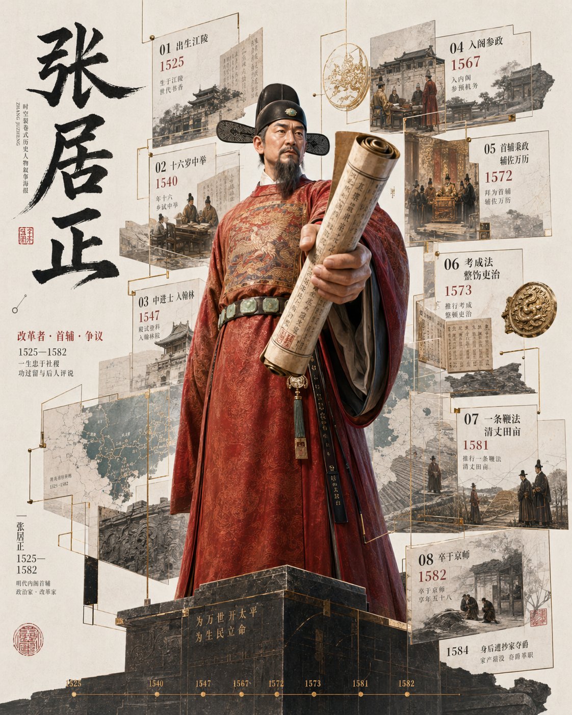 Generate High Detail Historical Figure Breakout Statue 3
