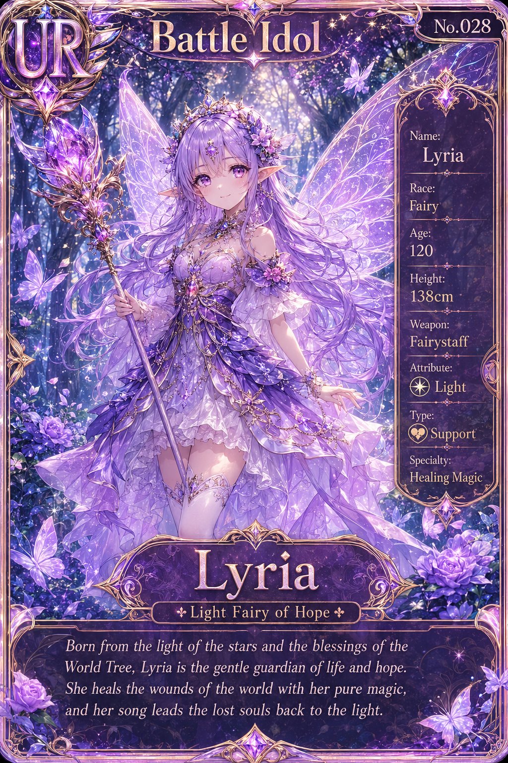 Ultra Detailed Fantasy Anime Trading Card Illustration 2