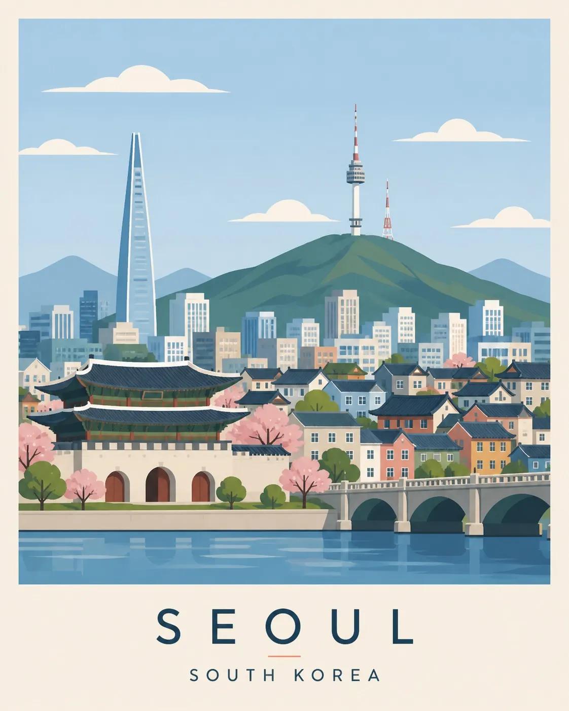 Design High End Editorial Travel Poster Illustration 3