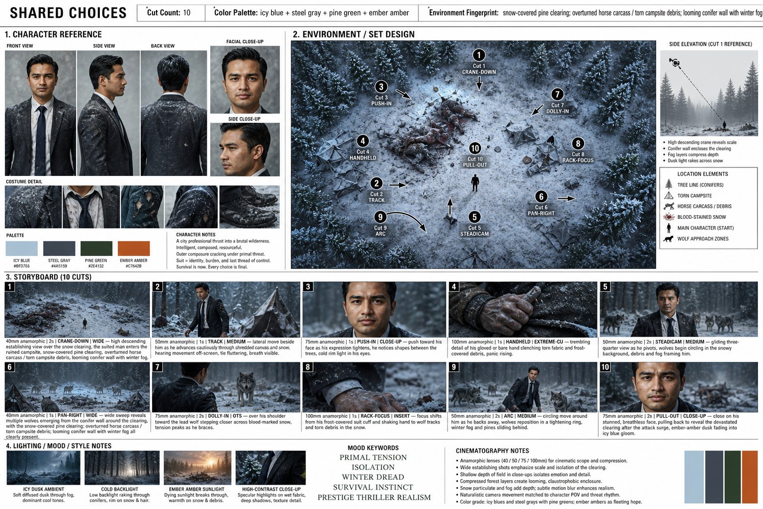 Cinematic Survival Thriller Storyboard Prompt Create Premium