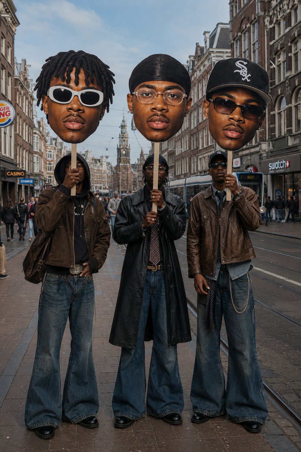 Surreal Street Style Fashion Scene Three Young