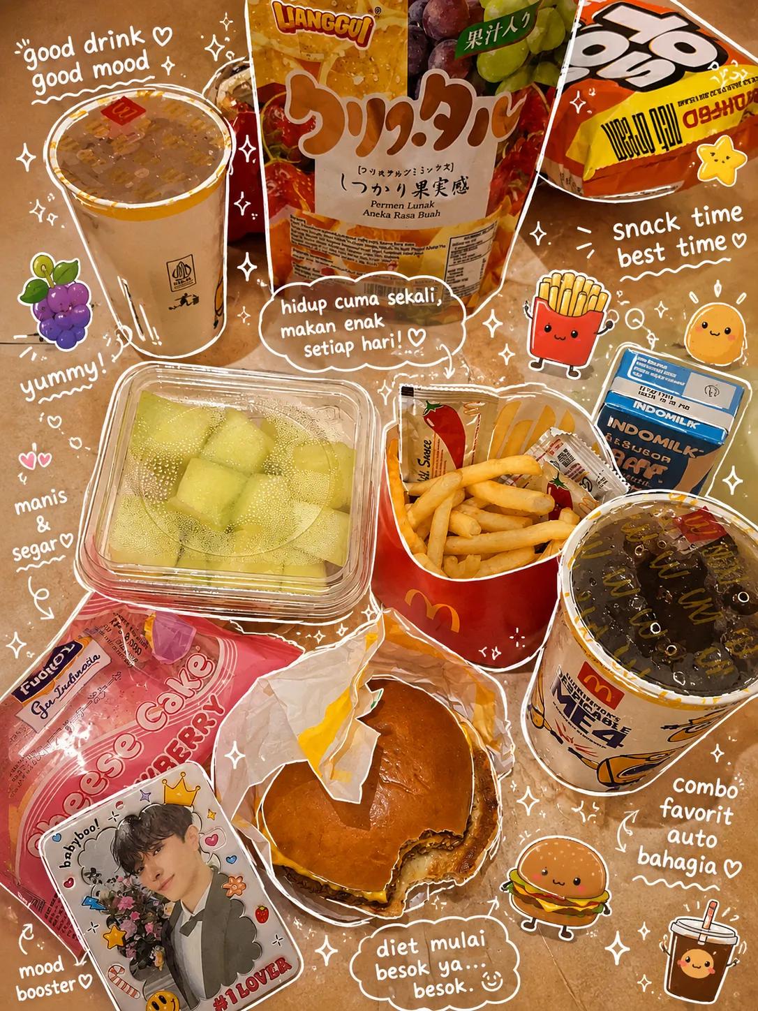 Cute Kawaii Style Food Photography Collage Cozy 3