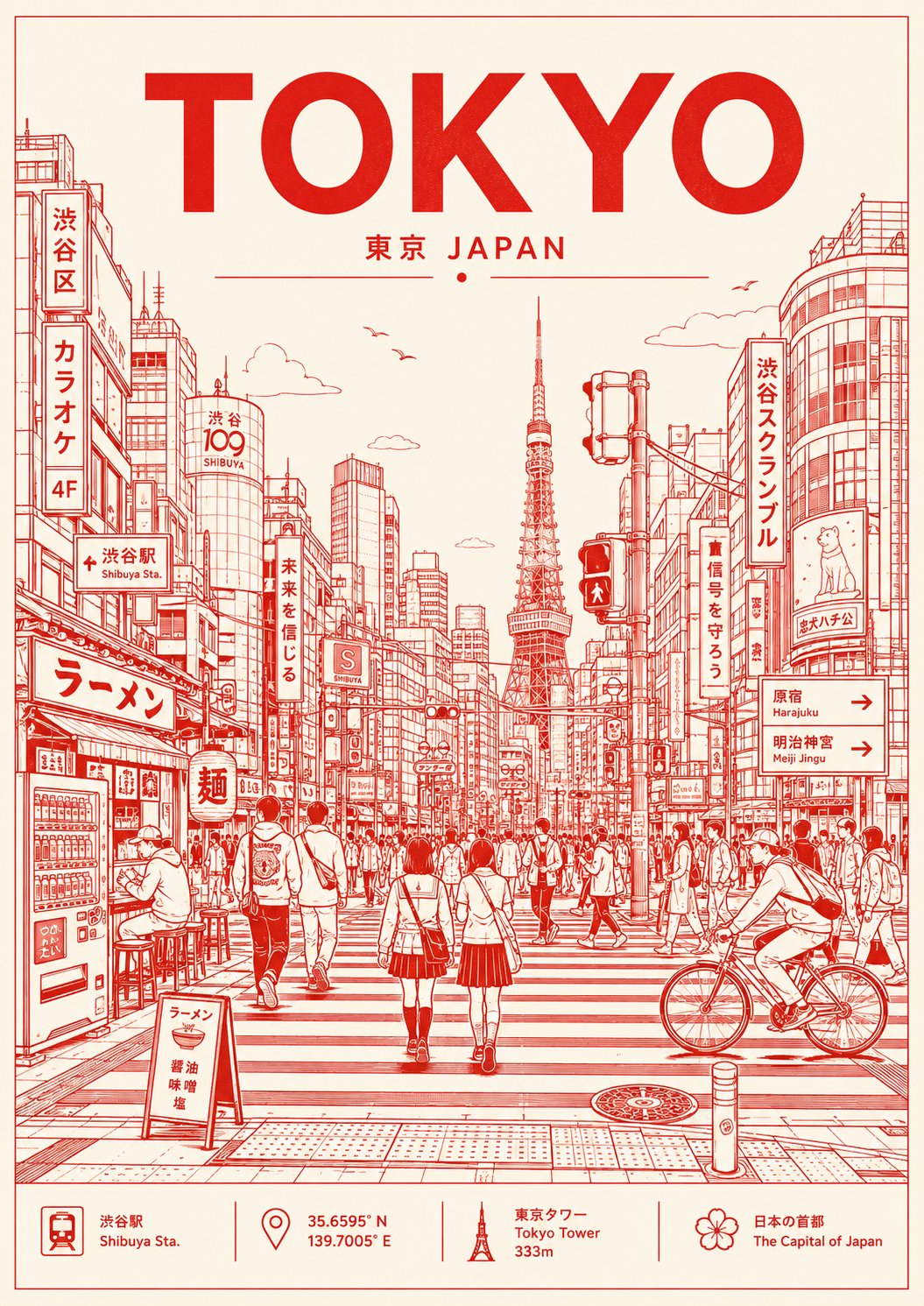 Premium Minimalist Travel Poster Ultra High Resolution 3