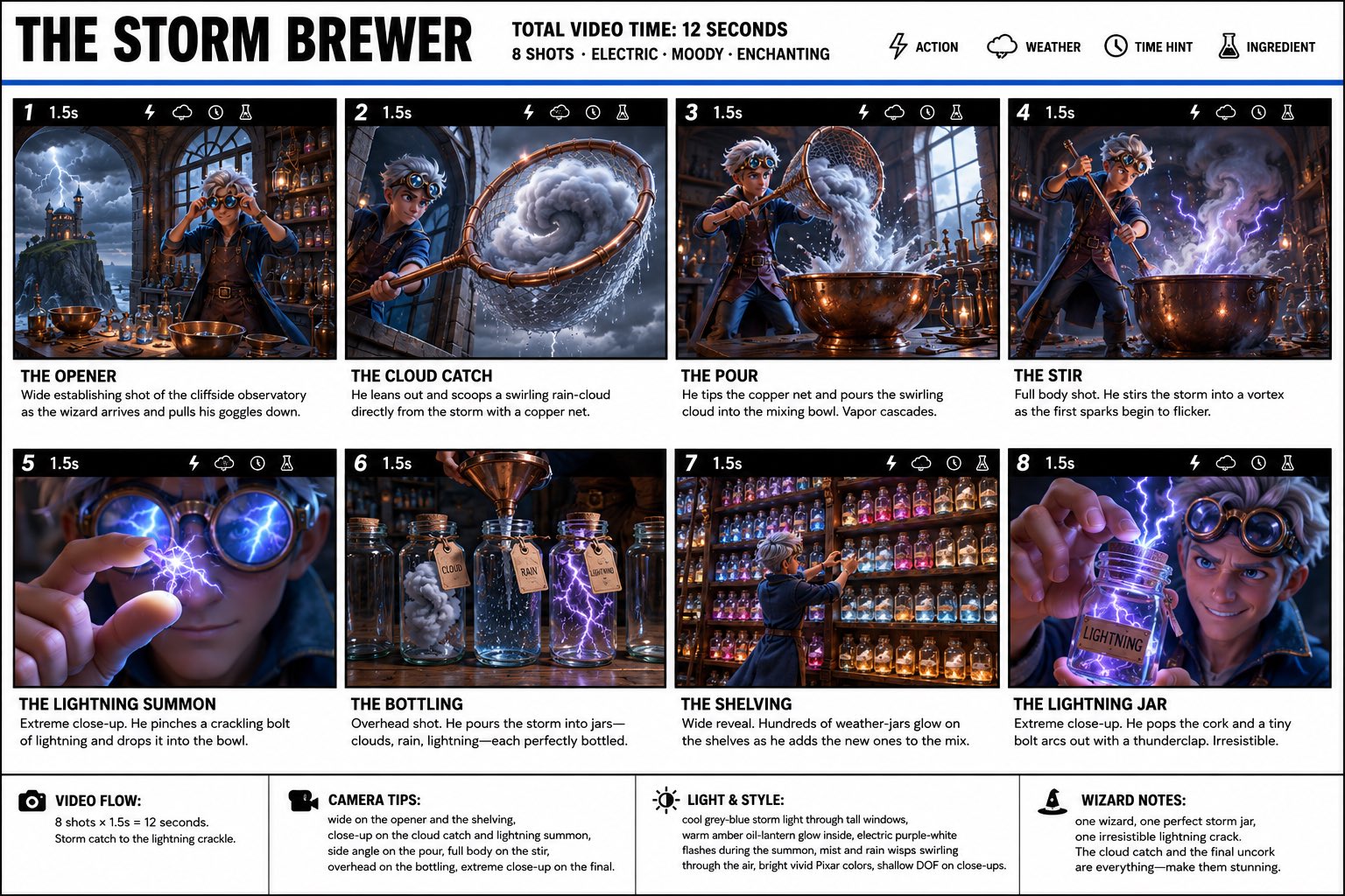 Create Crisp Clean Infographic Storyboard Poster Storm