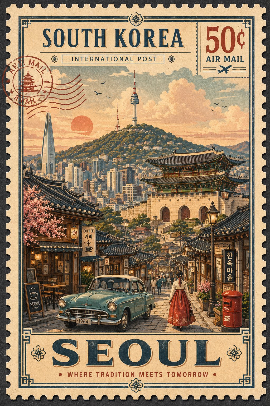 Create Ultra Detailed Vintage Postage Stamp Style