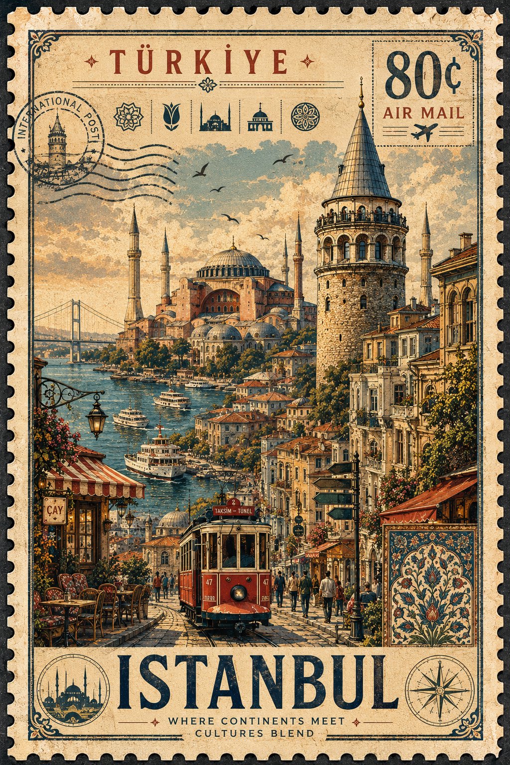Create Ultra Detailed Vintage Postage Stamp Style 2