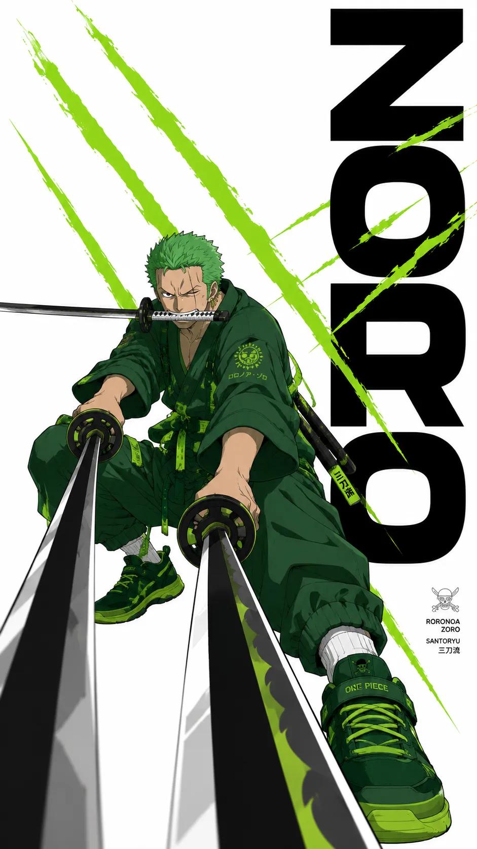Ultra Detailed Anime Character Poster Futuristic Streetwear 3