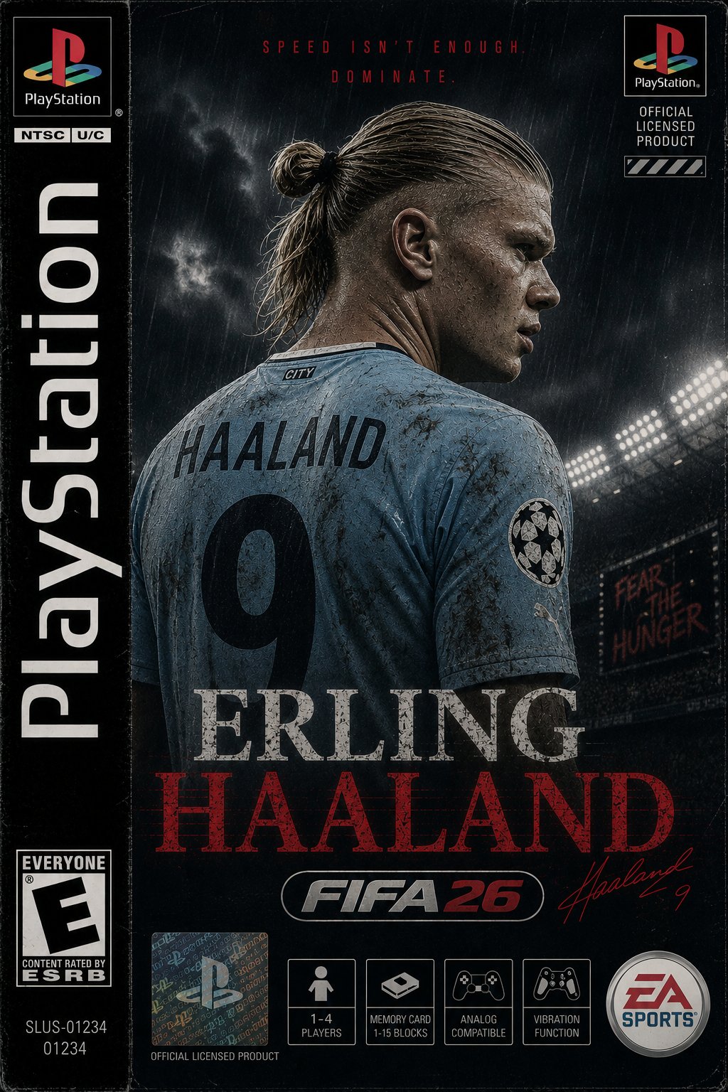 Create Vertical Ps1 Game Cover Erling Haaland