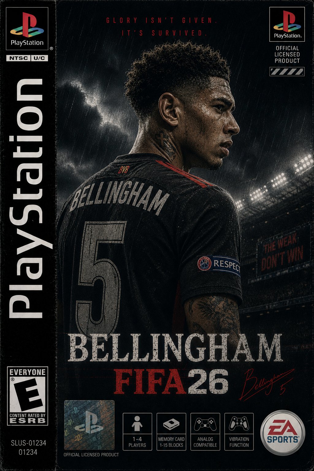 Create Vertical Ps1 Game Cover Erling Haaland 3