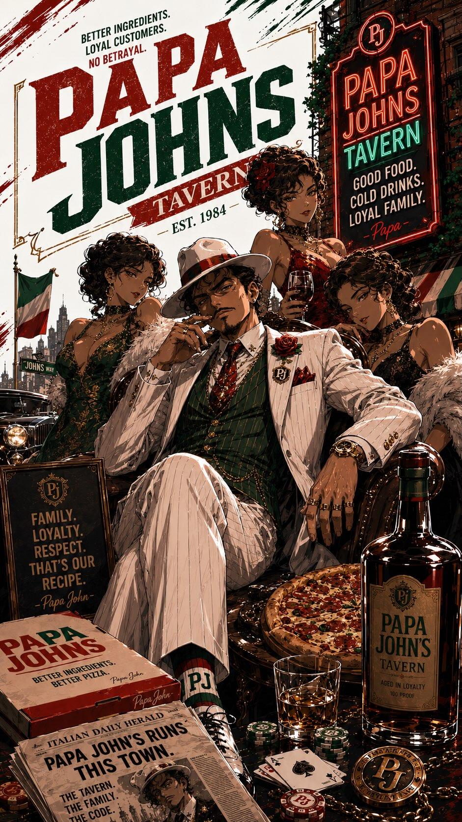 Ultra Detailed Cinematic Mafia Style Pizza Brand 2