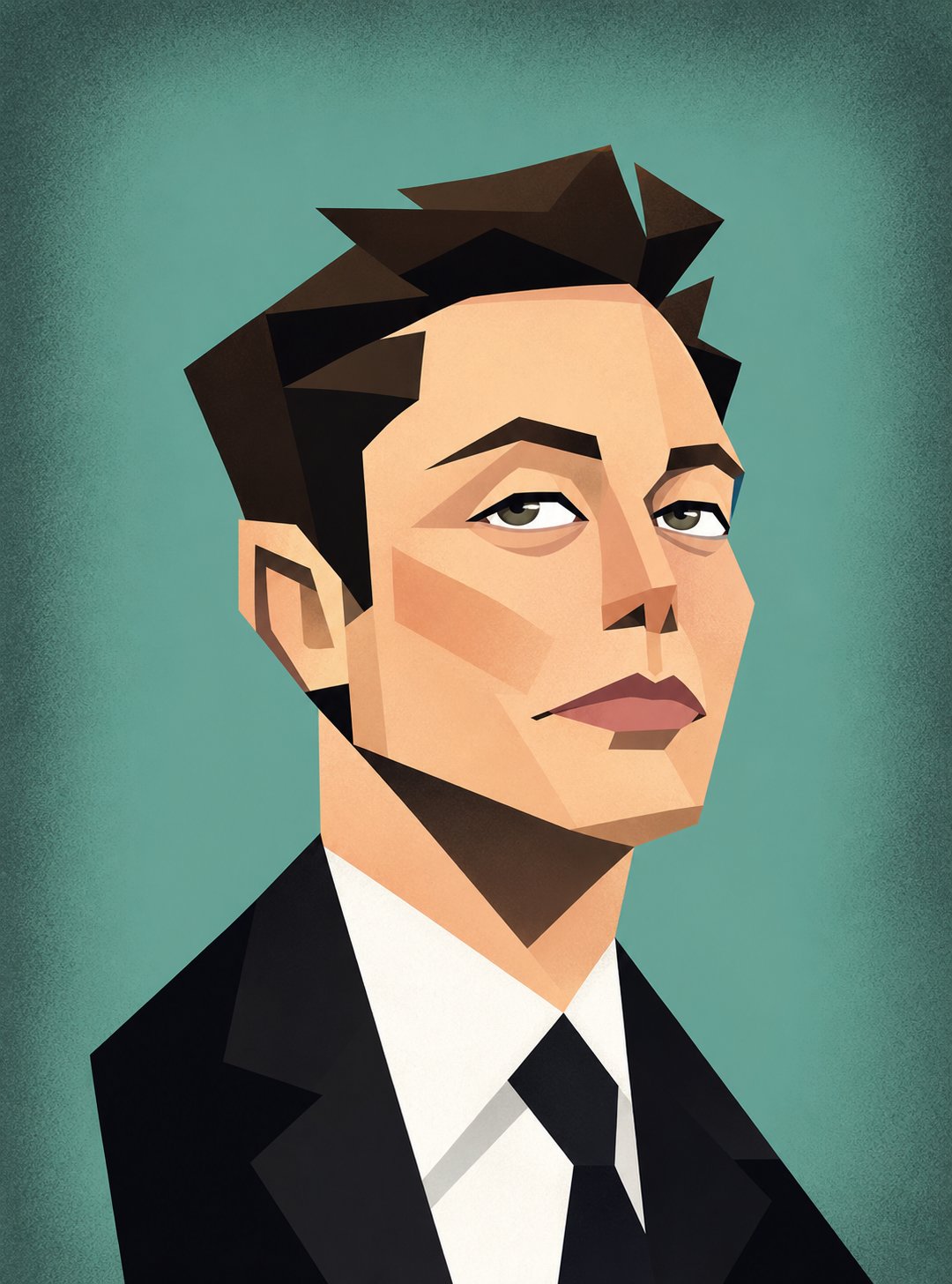 Create Funny Geometric Cubist Style Vector Caricature
