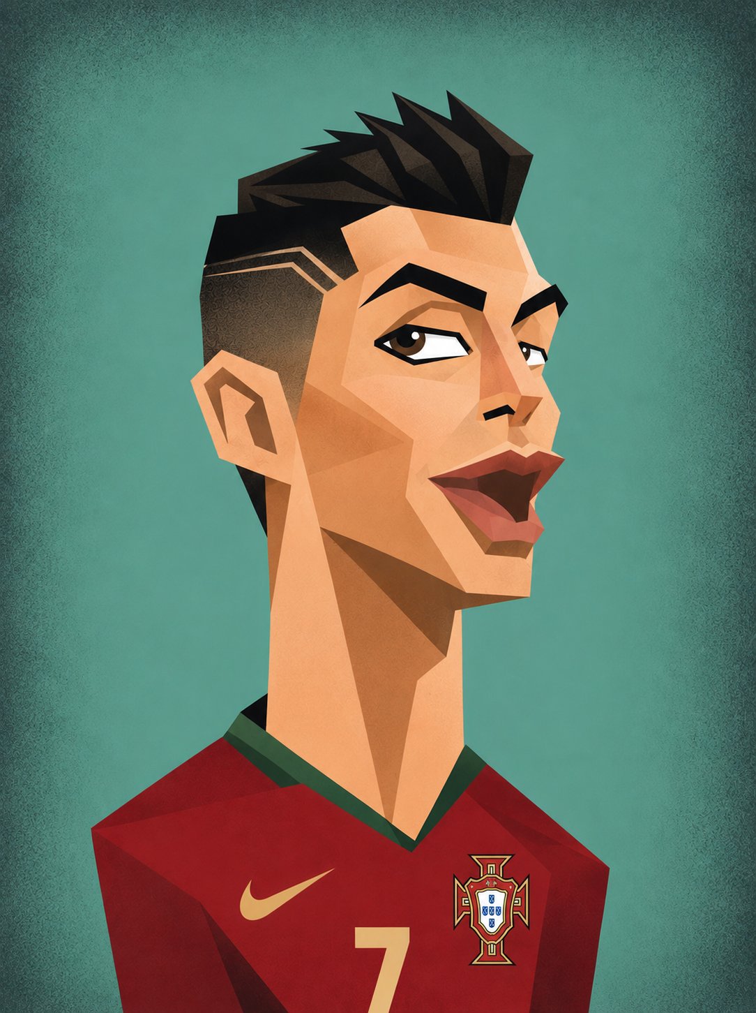 Create Funny Geometric Cubist Style Vector Caricature 2