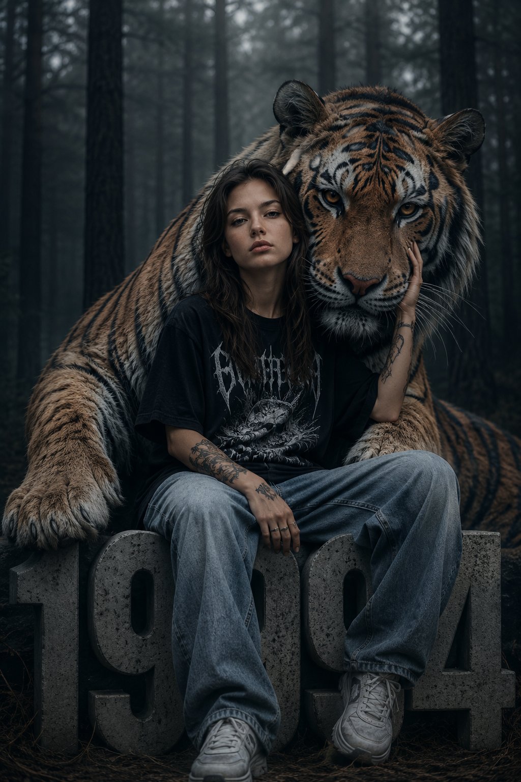 Ultra Realistic Cinematic Portrait Mysterious Young Alternative