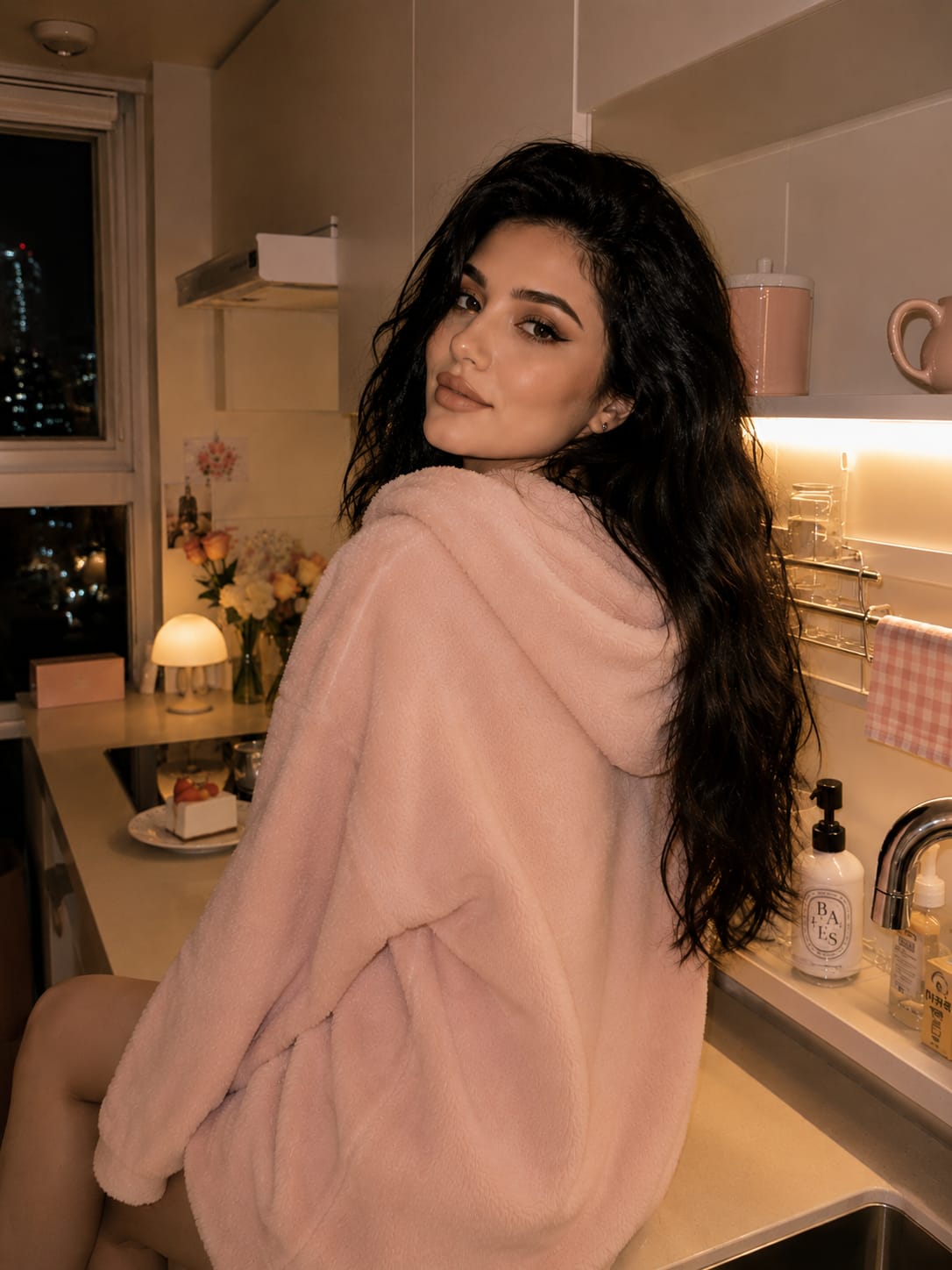 Ultra Realistic Cozy Kitchen Portrait Same Girl 2