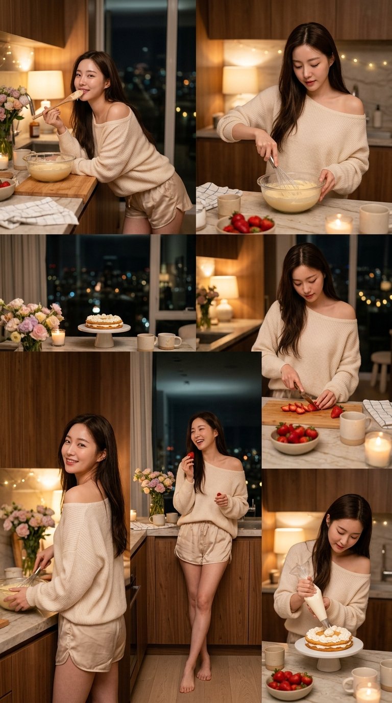 Ultra Realistic Beautiful Korean Girl Standing Inside